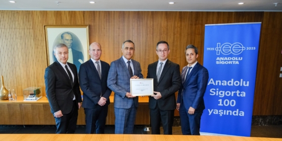 Anadolu Sigorta’ya Teşekkür Belgesi